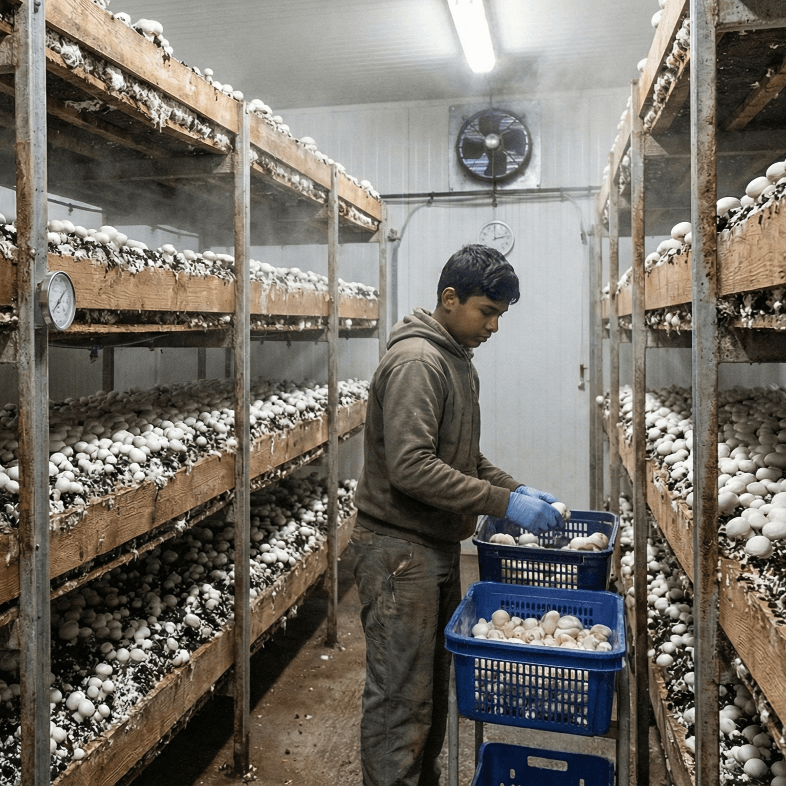 Mushroom farming process